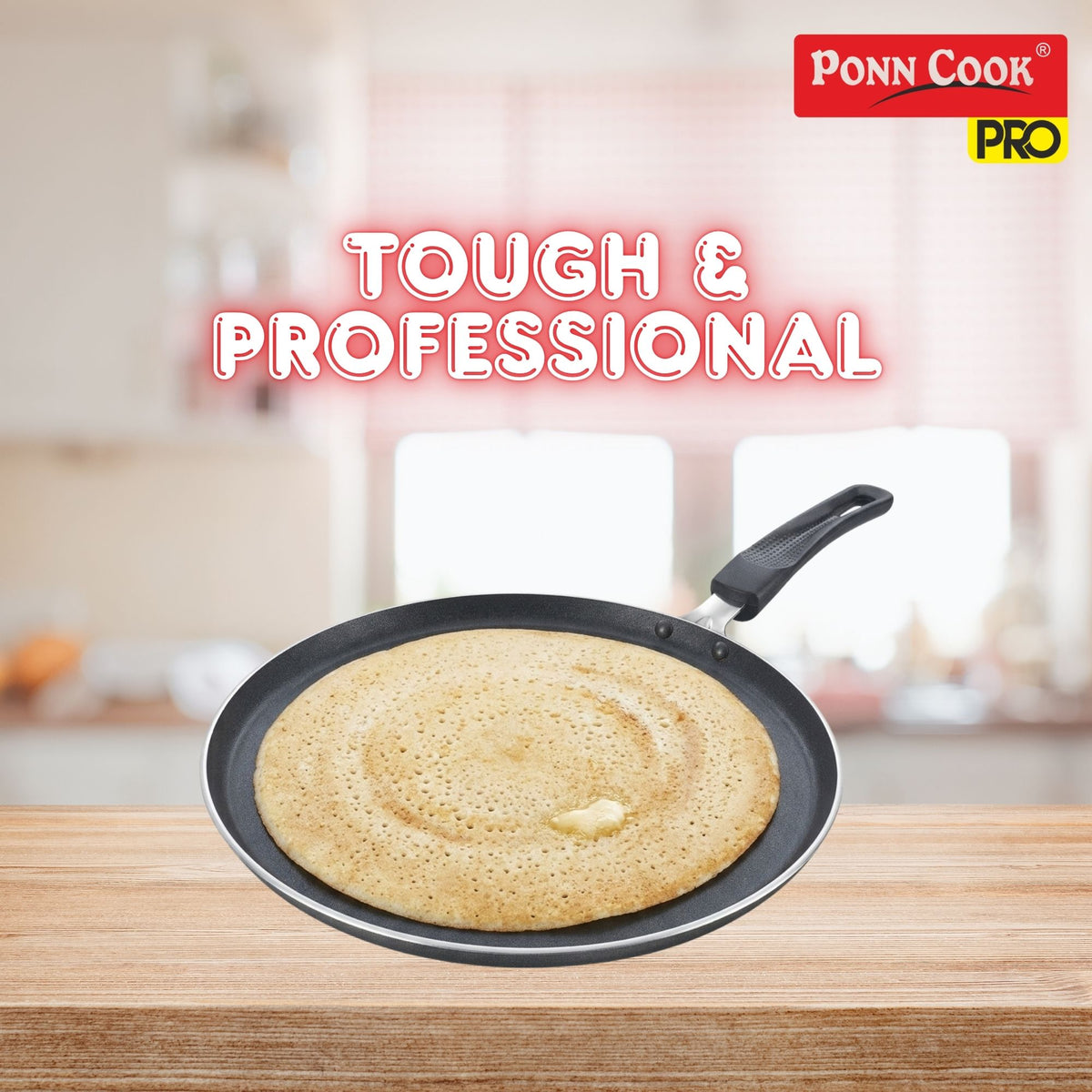Ponn Cook Pro Plus Aluminium Non-Stick Induction Base Omni Dosa Tawa