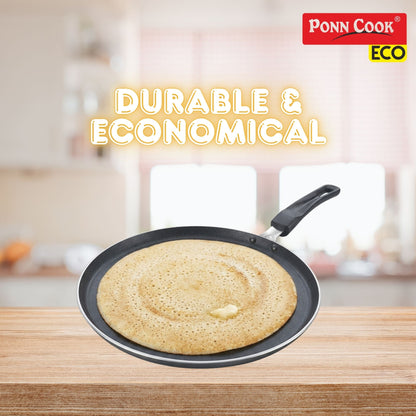 Ponn Cook Eco Aluminium Non-Stick Non-Induction Base Omni Dosa Tawa