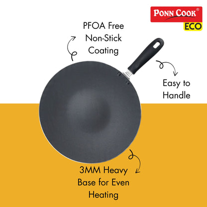 Ponn Cook Eco Aluminium Non-Stick Non-Induction Base Concave Dosa Tawa
