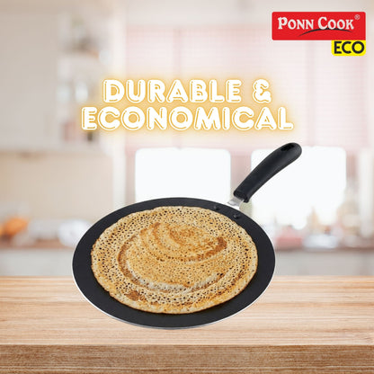 Ponn Cook Eco Aluminium Non-Stick Non-Induction Base Concave Dosa Tawa