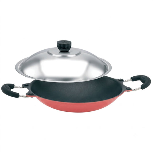 Ponn Cook Pro Aluminium Non-Stick Non-Induction Base Sleek Appam Pan, 230MM