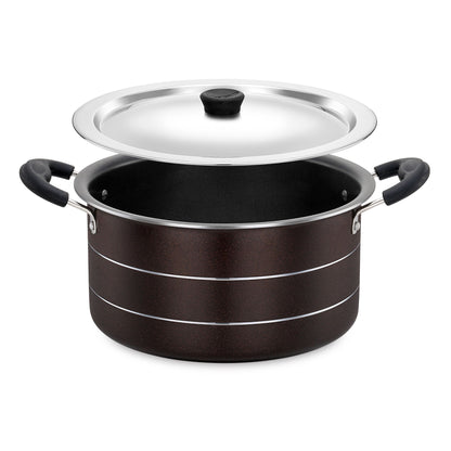 Ponn Cook Pro Aluminium Non-Stick Non-Induction Base Biryani Pot