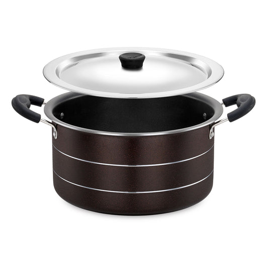 Ponn Cook Pro Aluminium Non-Stick Non-Induction Base Biryani Pot