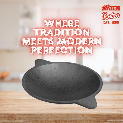 TRP Homey Retro Pre-Seasoned Cast Iron Appam Pan