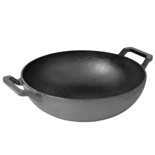 TRP Homey Retro Pre-Seasoned Cast Iron Kadai Without Lid