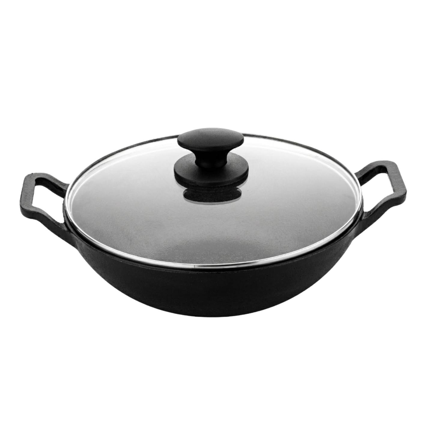 TRP Homey Retro Pre-Seasoned Cast Iron Kadai With Lid