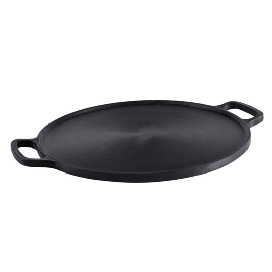 TRP Homey Retro Pre-Seasoned Cast Iron Dosa Tawa Smooth Double Handle